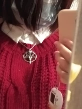 Collar con colgante de cabeza de cabra y calavera de Dios, pentagrama Retro, suerte, satanismo, occulta, Metal, Vintage, plateado, Estrella