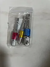 3 uds taladro adaptador taladro de impacto de brocas Bar adaptador de enchufe 1/4, 3/8 tamaño 1/2 vástago hexagonal de cabeza cuadrada de la broca