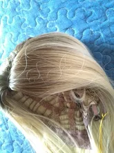 HENRY MARGU-pelucas sintéticas rectas, color negro y marrón, con resalte para mujeres, parte media, longitud del hombro, pelo Bobo resistente al calor