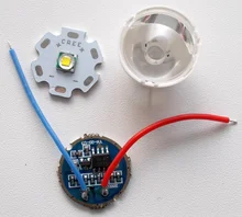 Light Led-Lens 20mm White Cree xm-L Star Pcb 15degree with Base-Holder-Kit 5modes 5modes