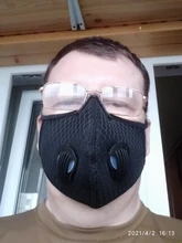 Mascarilla de cara de ciclista para hombre, máscara con filtro para polvo, deporte, lavable, reutilizable, filtros de carbón activado