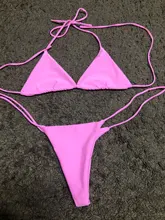 Bañador sexy de mujer, conjunto de bikini brasileño de dos piezas con sujetador de realce, ropa de baño, traje de baño para mujer