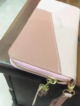 Carteras geométricas de lujo para mujer, monederos de cuero con cremallera, diseño de borla, billetera larga, monedero, tarjetero