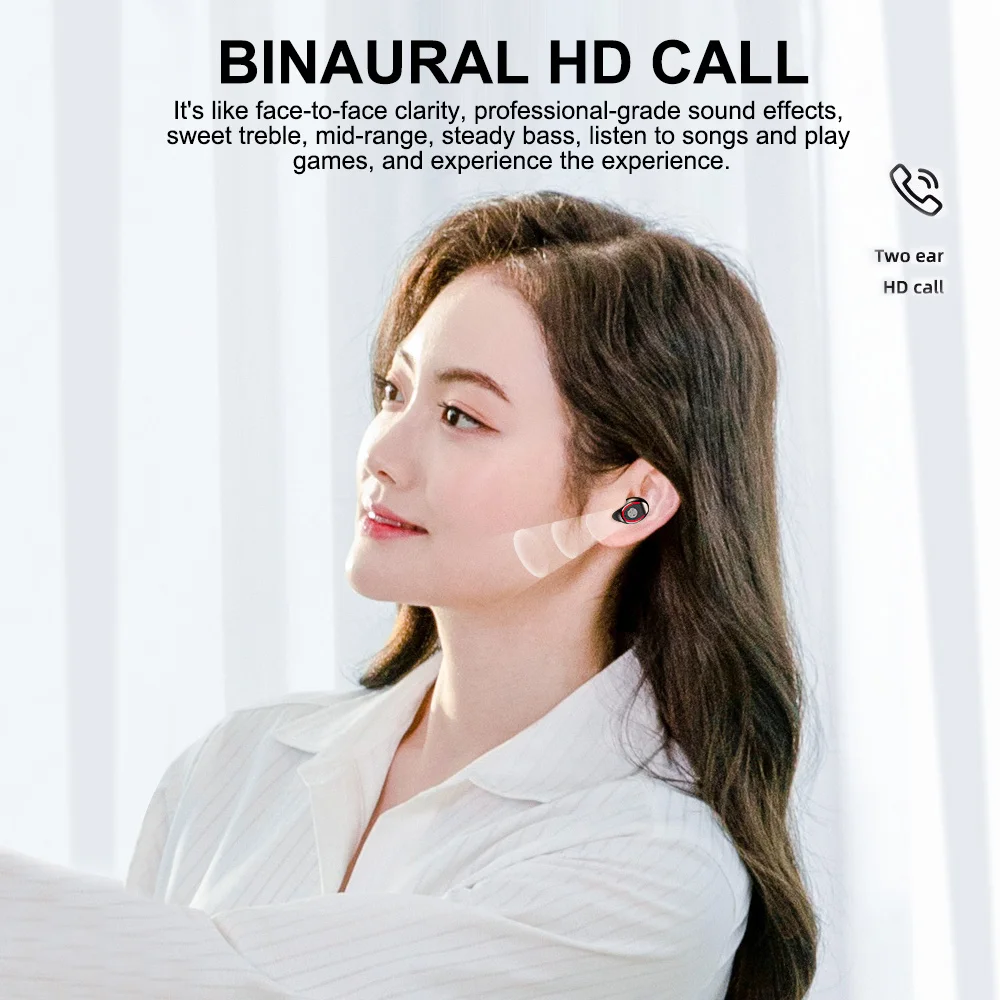 TWS Bluetooth 5 0 Earphones 2200mAh Charging Box Wireless Headphone 9D Stereo Sports Waterproof Earbuds Headsets With Microphone