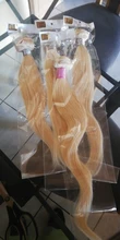 Extensiones de cabello de Color rubio miel 613, paquete de extensiones de cabello brasileño de 8 - 40 pulgadas, cabello humano Remy liso, se puede comprar 1, 3 y 4 paquetes de oferta