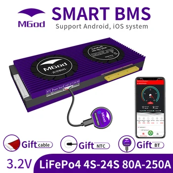 Bms 4s lifepo4 bluetooth 100a para almacenamiento Solar, patinete eléctrico, comunicación UART, puerto común
