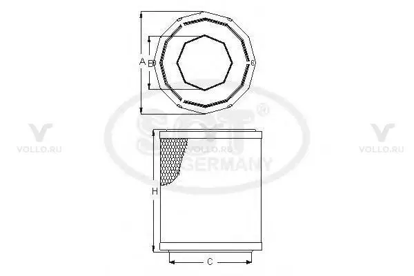 SCT SB 2275 Воздушный фильтр SB2275