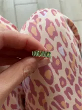 Pendiente de aro pequeño para mujer, de circonia cúbica colorida, pendiente apilable de cartílago sin perforaciones