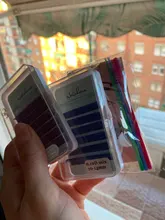 NATUHANA individuales-extensiones de pestañas de visón, de Corea, Color verde, azul y morado, Pestañas postizas naturales suaves de colores