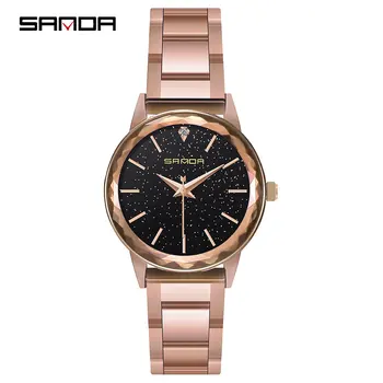 

SANDA 2020 Women Watches Vibrato Fashion Ladies Watch Stainless Steel Strip Waterproof Quartz Watch Reloj Mujer Relogio Feminino