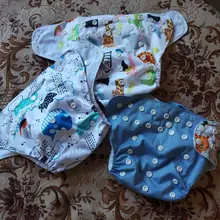 Happyflute 4 unids/set lavable ecológico tela cubierta de pañal ajustable reutilizable de tela pañales pañal de tela de fit 3-15kg bebé