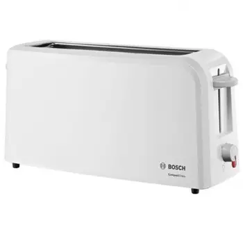 

BREAD TOASTER BOSCH COMPACTCLASS TAT3A001 WHITE-980W-SLOT EXTRA WIDE-ELECTRONIC SENSOR-AUTO-OFF-CORD WRAP