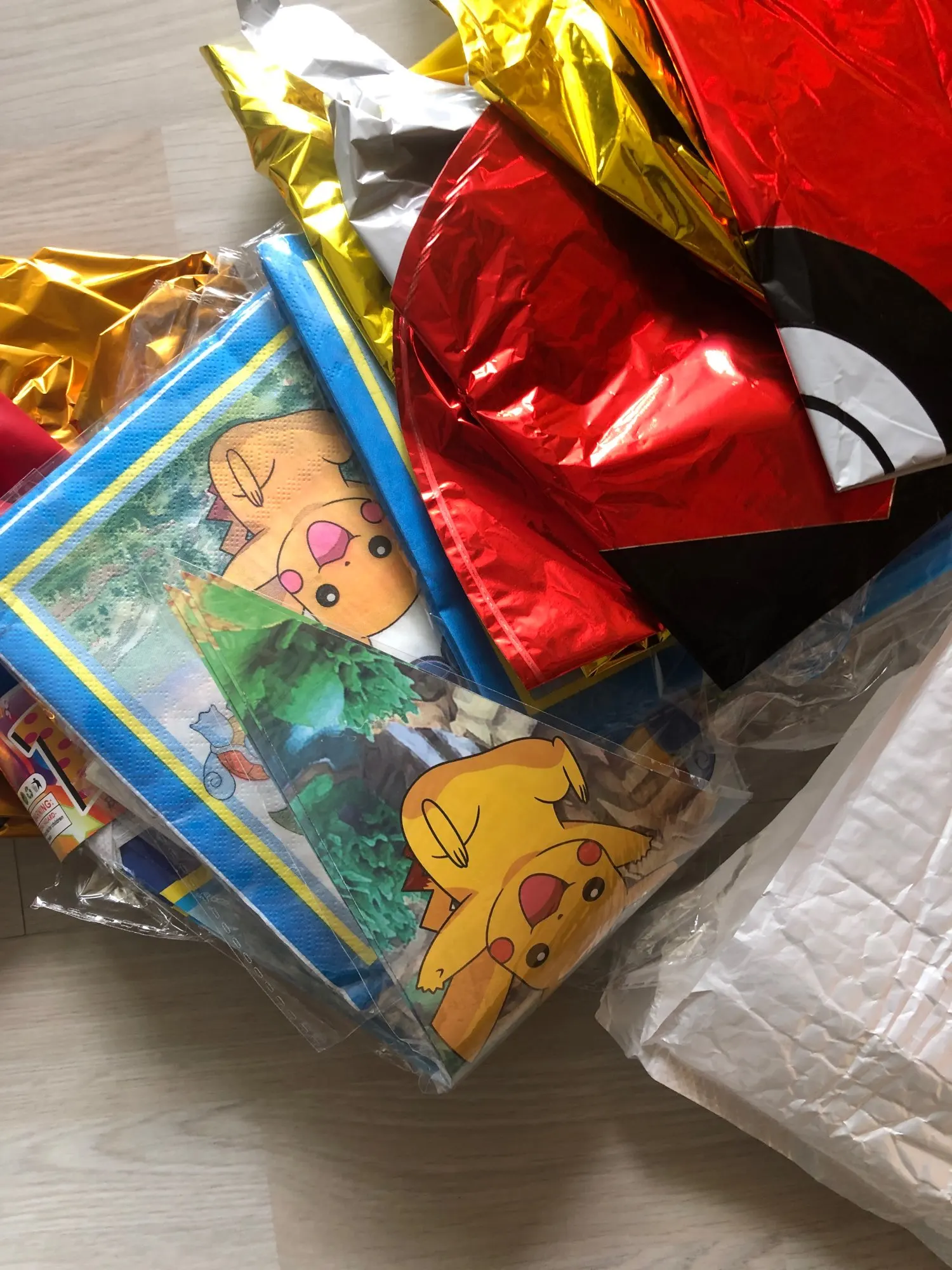 Pokemon Theme Pikachu Party Decoration Birthday Party Supplies Decoration Paper Plates Mask Baby Shower Supplies Tableware Sets photo review