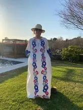 Y Nidus-Vestido largo de verano a rayas con cuello de pico, traje bohemio de flores para mujer, para fiesta Y playa, 2020