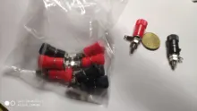 Socket-Connector Banana-Plugs Binding-Post 4mm Nickel-Plated Black Red 10pcs Nut DIY