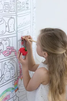 

Large poster-coloring "that hides the refrigerator" 120*80 cm