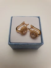 Pendientes de lujo con hebilla de circonia cúbica para mujer, aretes de Color blanco, oro rosa, 2020