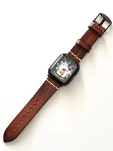 Correa de cuero de vaca hecha a mano para Apple Watch, repuesto para pulsera de 44mm, 40mm, 42mm y 38mm, Series SE 6, 5, 4, 3, 2, iWatch Watch