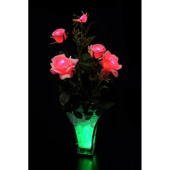 

LED Rose flowers Pink (green) 5 flower