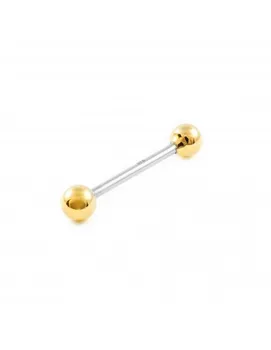 

Piercing Steel and Gold Tongue ball 5 mm (9kts)