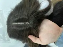 LOUIS FERRE-Peluca de cabello sintético para mujer afroamericana, cabellera artificial ondulado con flequillo, color marrón claro, fiesta de Cosplay, Alta Temperatura