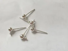 50 unids/lote 3/4/5mm 6 colores Pin finding studs arete pines básicos tapones conector para DIY joyería accesorios suministros