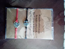 2 unids/set corazón Árbol de la vida encanto pulseras uno para ti, uno para mí cadena negra trenzado pulsera de pareja para hombres mujeres Tarjeta de deseos