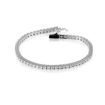 

1.14 Ct. HRD Cert.18K WG Tennis Bracelet SI1-2 Color G Genuine Diamond-FNZ0235-7