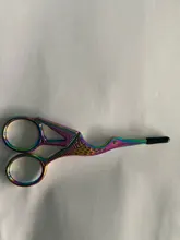 Tijeras de acero inoxidable de colores para manualidades, 1 Uds.