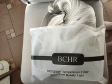 BCHR-peluca sintética de 13x2 para mujer, postizo de encaje frontal, color rubio 613, fibra resistente al calor