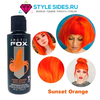 

Hair dye orange Arctic Fox sunset orange, 118 ml