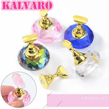 

5Pcs Magnetic Nail Tips Stand Holders+1Pc Diamond Design Training Practice Stand Display For UV Gel Polish Manicure Tool