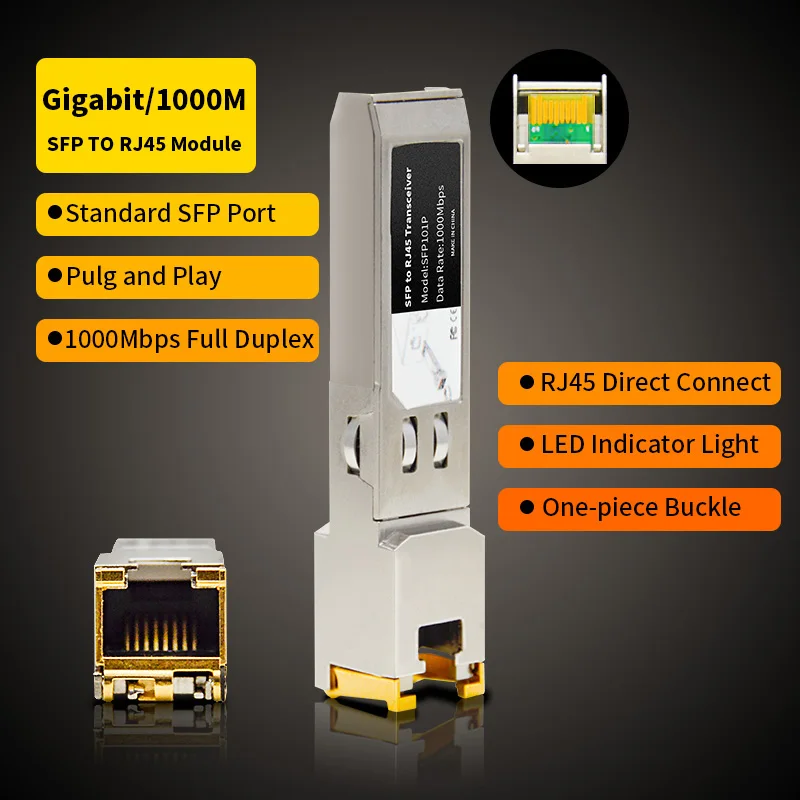 STEAMEMO Gigabit LC SFP Module Single Fiber Optical Transceiver Gigabit Fiber SFP Switch Module 40-120km