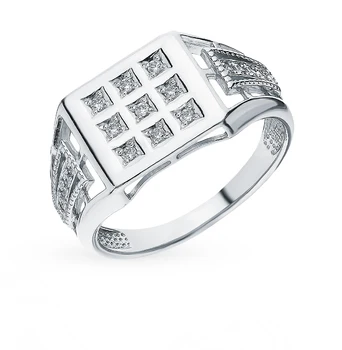 

Silver ring with cubic zirconia sunlight sample 925
