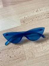 Gafas de sol de una pieza con forma de ojo de gato para mujer, anteojos de sol femeninos, de diseño de marca, a la moda, Retro, Vintage, coloridas, para conductores