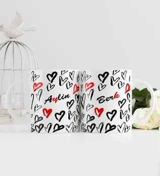 

Personalized Dual Valentine 'S Day Themed White Mug Cup-70