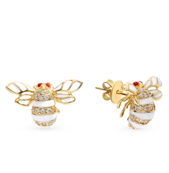 

Silver earrings with cubic zirconia and sunlight enamel sample 925 test
