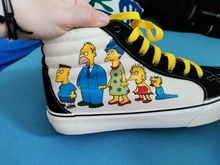 Zapatillas de lona con estampado de dibujos animados para hombre y mujer, zapatos vulcanizados de alta calidad para monopatín, primavera y verano