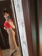 Summer Skirts Midi Bodycon Cotton Pencil High-Waist Double-Layers Womens Saia Colysmo