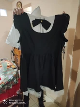 Maid Cosplay Costume Outfit Blocked Pinafore Short-Sleeves Lolita-Dress Halloween Girls