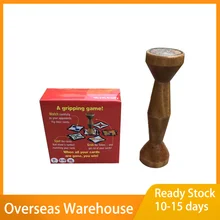 Juego de mesa en español con fichas de madera marrón, juego de cartas divertido para fiesta familiar, regla en inglés y español, envío directo