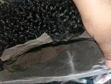 Ambition-Peluca de cabello humano rizado para mujer, postizo de encaje con cierre, corte Bob, color negro, n. ° 1b