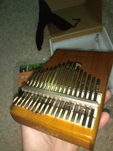 Bag Book Tune-Hammer Gecko Kalimba Thumb Instruction Koa Musical-Gift Aiersi 17-Keys