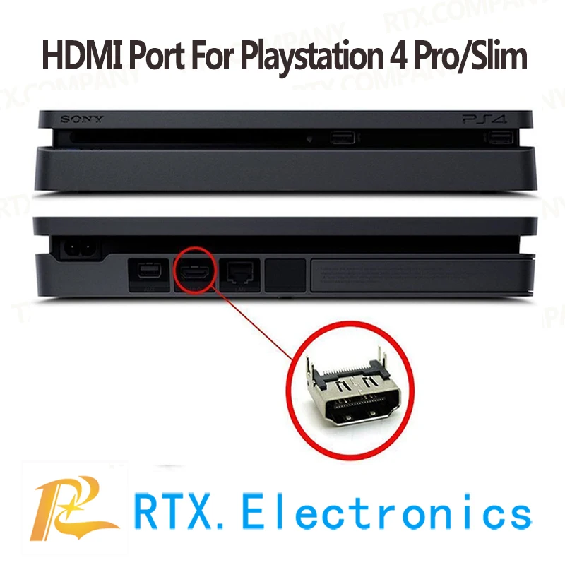 HDMI-compatible Port Socket Interface Connector Replacement for PS 4 PS4  Slim Pro Console - AliExpress