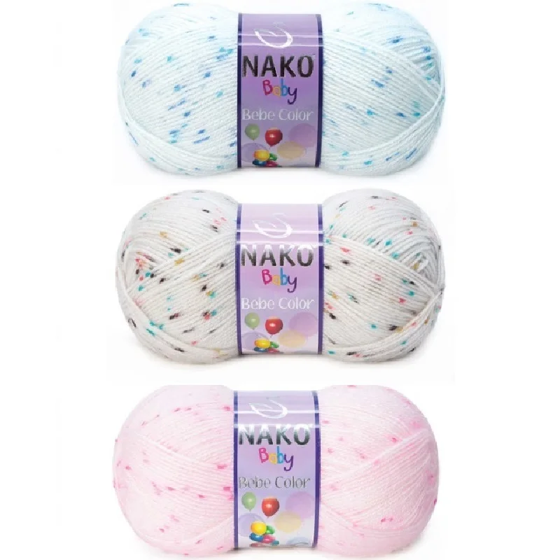 Цветная пряжа Nako Baby Bebe 100гр 360 м % 100 акриловая вязаная шапочка премиум-класса для