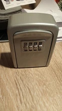 Caja de almacenamiento de llaves de montaje en pared, organizador de caja de seguridad con combinación de 4 dígitos, contraseña, cerradura con código de seguridad, sin tecla de inicio