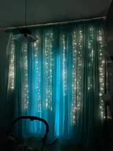 Curtain-Light Garland Fairy Wedding Home-Decor Christmas Outdoor New-Year 3X3M Usb Led
