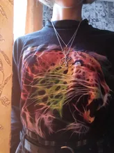 Collar con colgante de cabeza de cabra y calavera de Dios, pentagrama Retro, suerte, satanismo, occulta, Metal, Vintage, plateado, Estrella