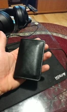 Bycobecy de tarjeta de crédito titular de la cartera de las mujeres de los hombres de Metal RFID Vintage bolso de cuero de poliuretano Crazy Horse Banco titular de caso