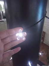 Garlands-Light Peach-Flower Led-String Christmas-Decor Solar-Lamp Garden Outdoor 5m 6V